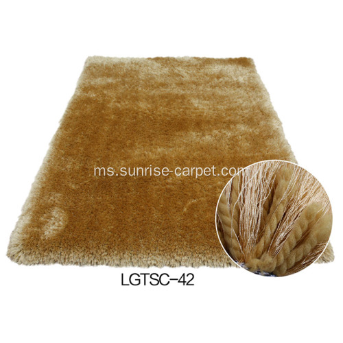 Dua Benang Campuran Shaggy Long Tile Carpet